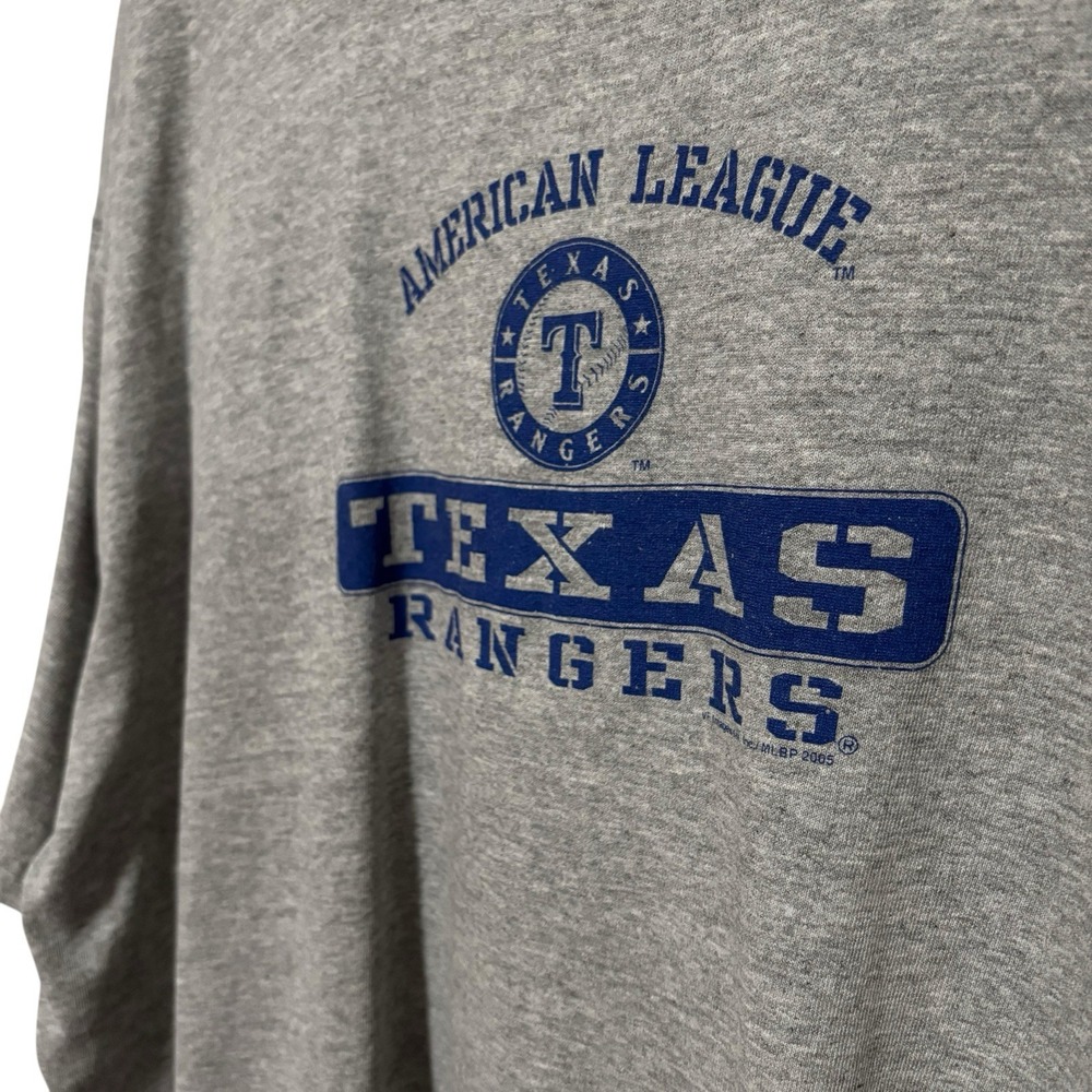 Vintage Y2K Texas Rangers Baseball Graphic T Shirt Gray Size 2XL 27 x 31 - Picture 3 of 5